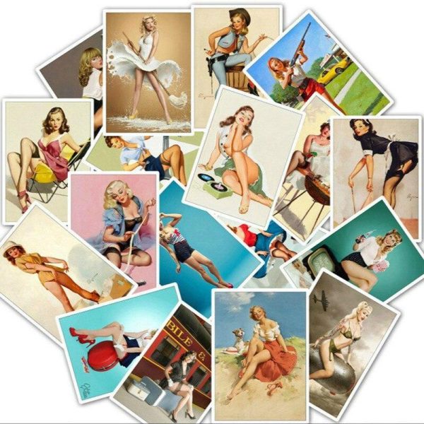 Stickers Vintage Bomber pin Up Girl Angebot – Bild 2