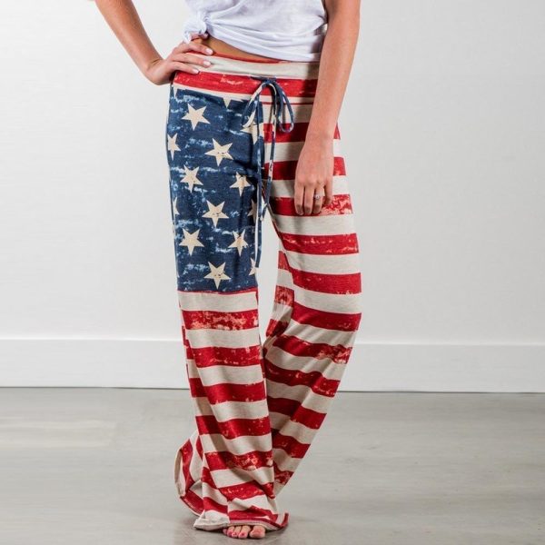 Pantalon Vintage Drapeau Américain Mode – Bild 2