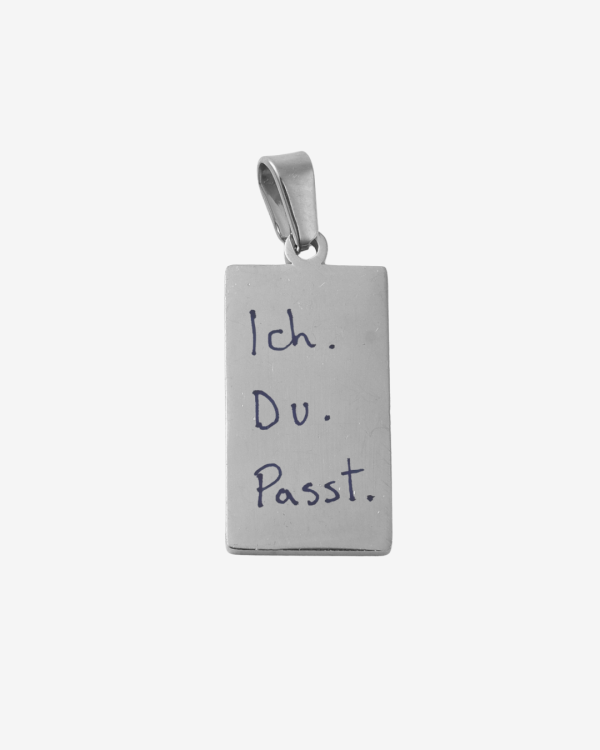 Handschrift Gravur Anhänger Rechteck Online-Verkauf