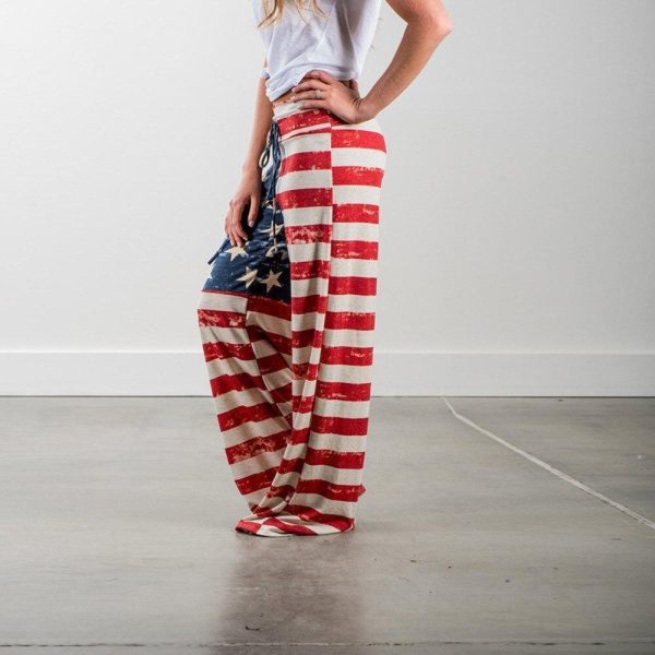 Pantalon Vintage Drapeau Américain Mode – Bild 5