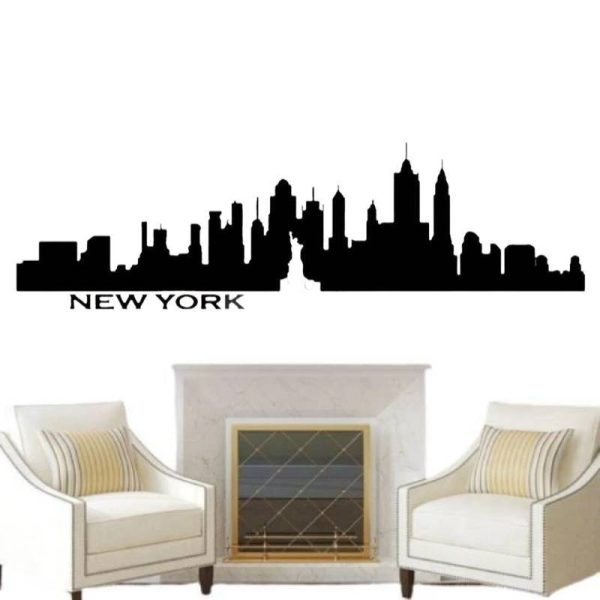 Stickers Vintage Muraux Building New York Im Angebot