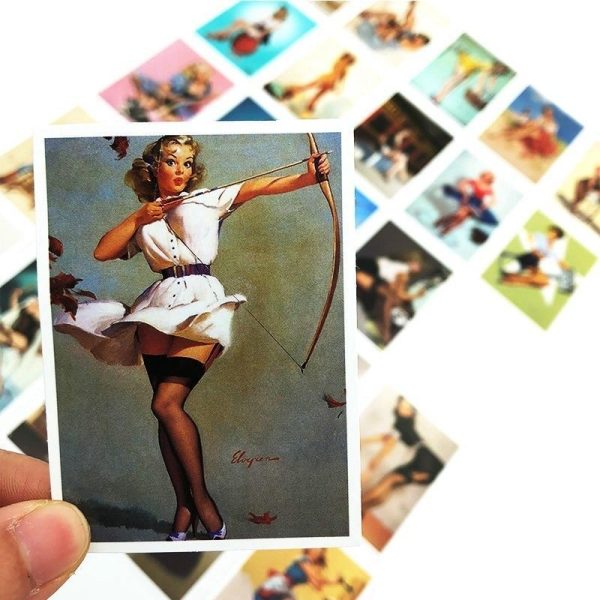 Stickers Vintage Bomber pin Up Girl Angebot