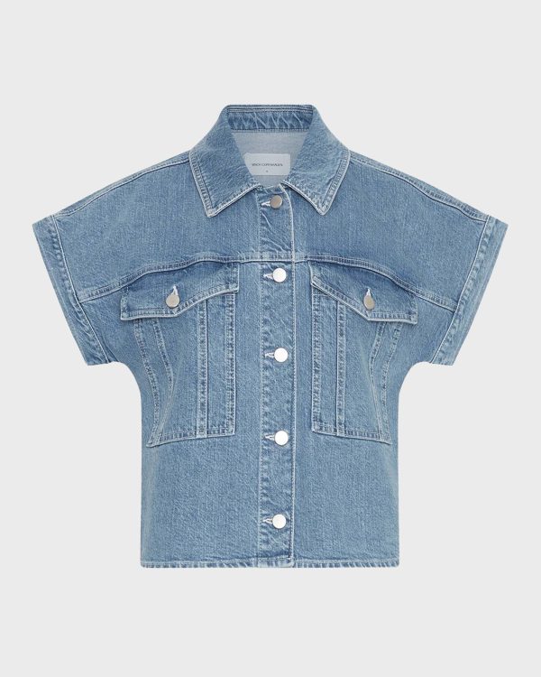 MSCHElida Ada Denim Shirt Light Blue Wash Mode