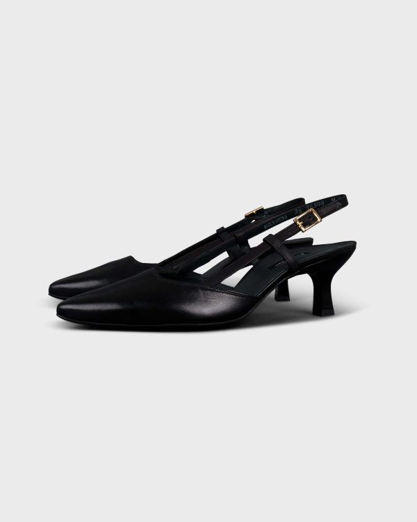 Sling-Pumps Foulard Schwarz Zu verkaufen – Bild 4