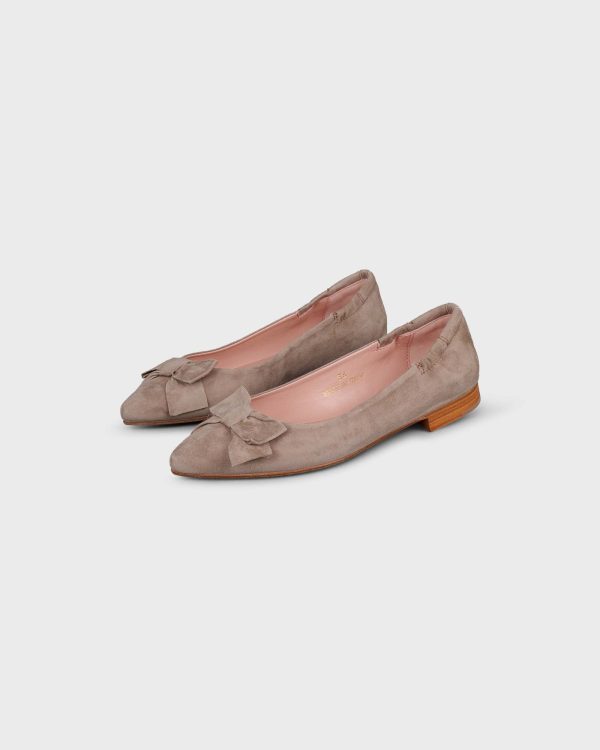 Ballerina Camoscio Taupe Mode – Bild 3