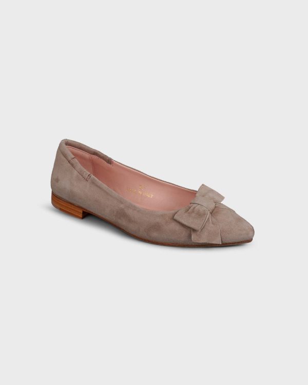 Ballerina Camoscio Taupe Mode – Bild 4