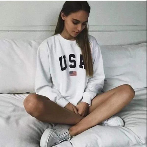 Sweat Vintage  Style Américain Femme Schn?ppchen – Bild 2