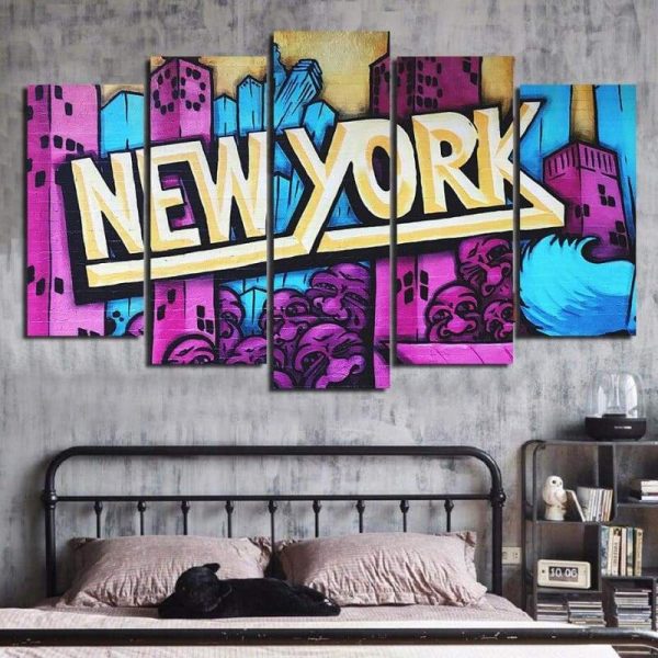 Tableau Vintage Graffiti New York Schn?ppchen – Bild 3