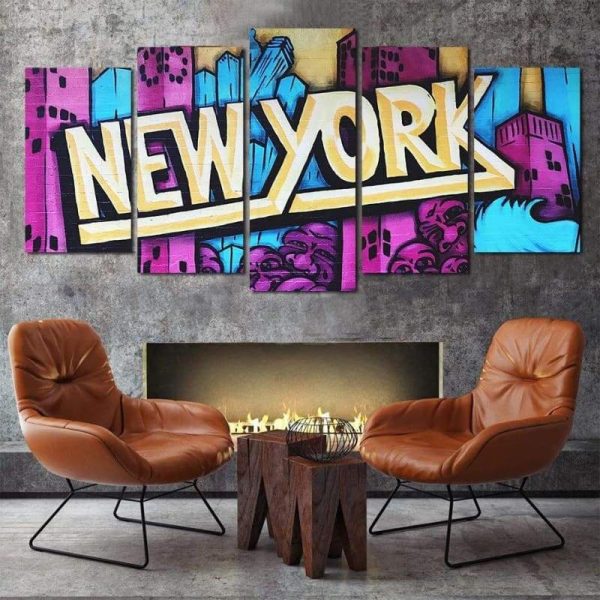 Tableau Vintage Graffiti New York Schn?ppchen – Bild 2