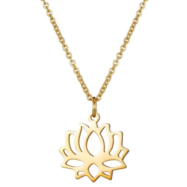Talisman Lotusblume, Anhänger für Halskette, golden Mode