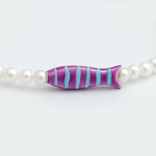 Armband  Fisch  violett mit Streifen Online – Bild 2