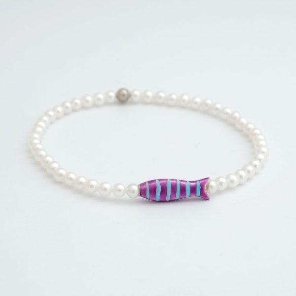 Armband  Fisch  violett mit Streifen Online